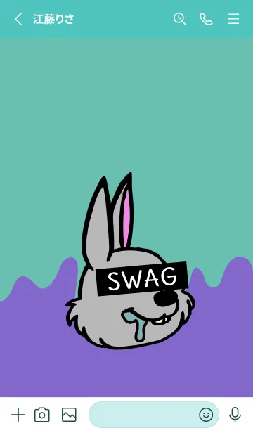 [LINE着せ替え] スワッグ ラビット 14の画像2