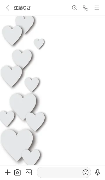 [LINE着せ替え] ALL MY LOVE-WHITE GRAY HEART 12の画像2