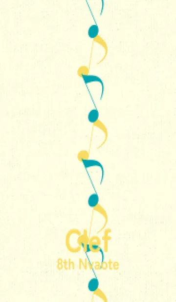 [LINE着せ替え] 八分音符1 浅葱色の画像1