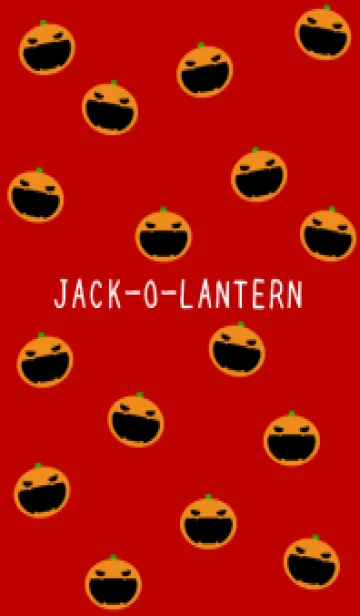 [LINE着せ替え] ジャックオランタン/レッド/ベージュの画像1