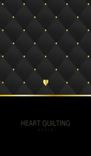 [LINE着せ替え] HEART QUILTING - GRAY BLACK 11の画像1