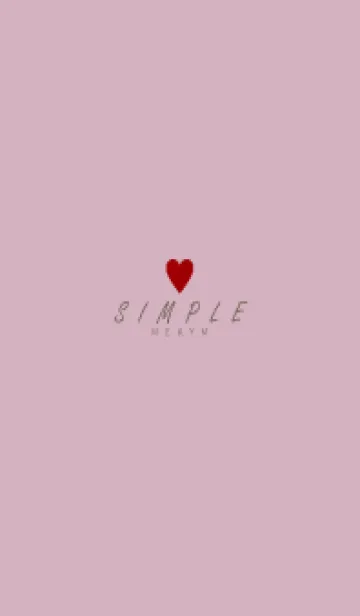 [LINE着せ替え] DUSKY PINK BROWN - SIMPLE HEART - 16の画像1