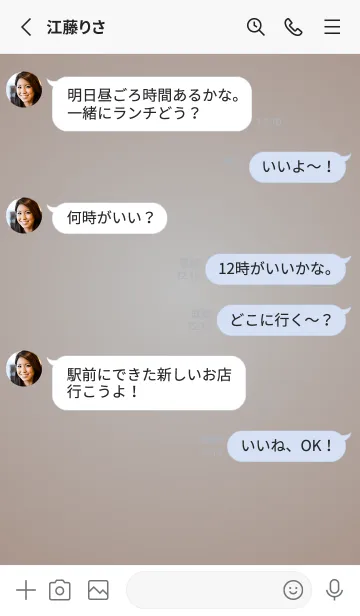 [LINE着せ替え] シルバー●くすみブラウン.TKCの画像3