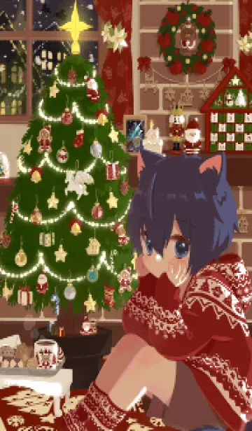 [LINE着せ替え] ツンデレ猫耳少年【クリスマス】の画像1
