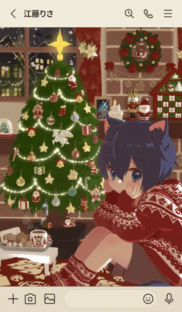[LINE着せ替え] ツンデレ猫耳少年【クリスマス】の画像2