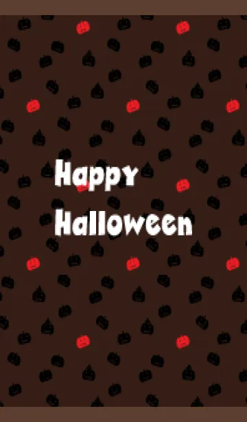 ハロウィン かぼちゃのシルエット 茶色の着せ替えメイン画像