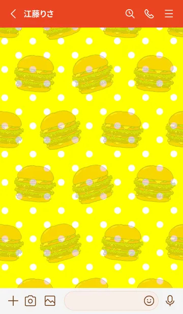 [LINE着せ替え] ハンバーガー Burger pop！！の画像2