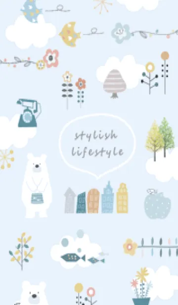 [LINE着せ替え] blue♡おしゃれスタイル15_1の画像1