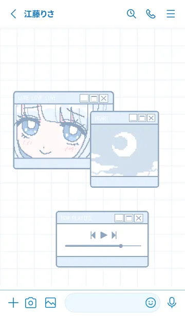 [LINE着せ替え] computer girlの画像2