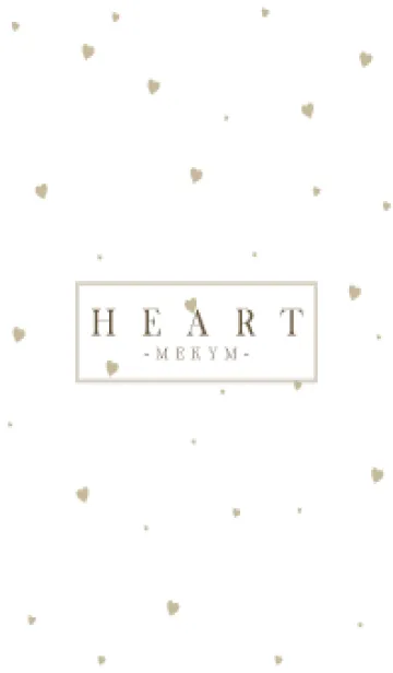 [LINE着せ替え] HEART BEIGE-SIMPLE MEKYM 16の画像1