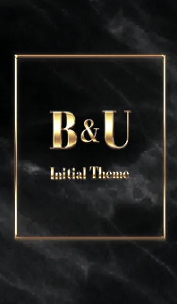 [LINE着せ替え] 【 B&U 】Initial Theme Gold - ブラックの画像1