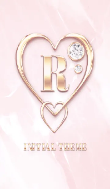 [LINE着せ替え] 【 R 】 Heart Charm & Initial - PBの画像1