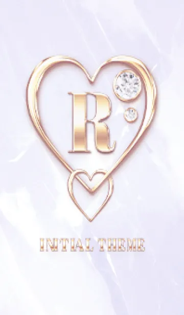 [LINE着せ替え] 【 R 】 Heart Charm & Initial - Purple 1の画像1