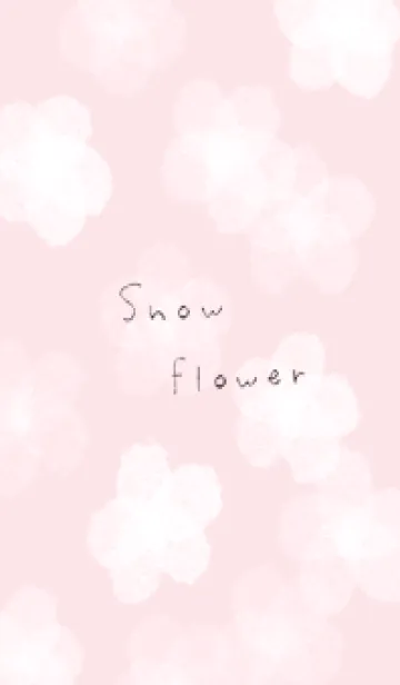 [LINE着せ替え] pink♡雪の花10_1の画像1