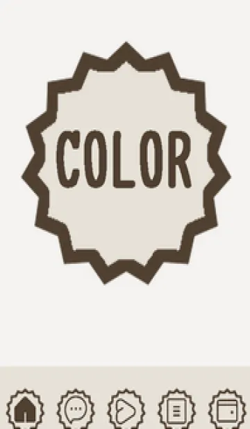 [LINE着せ替え] brown color M43の画像1