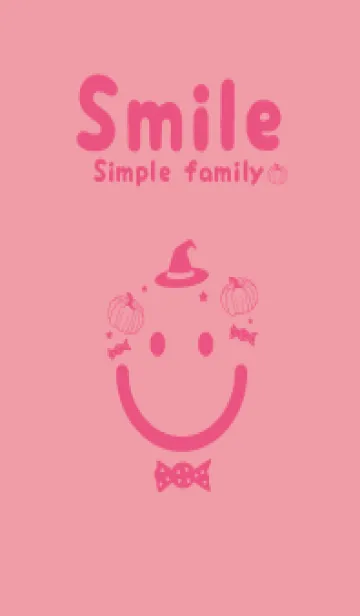 [LINE着せ替え] スマイル＆ハロウィン ローズピンクの画像1