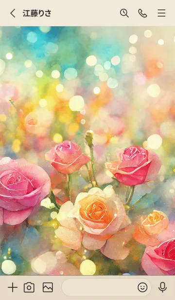 [LINE着せ替え] 薔薇(バラ)の花の着せかえ(8)の画像2