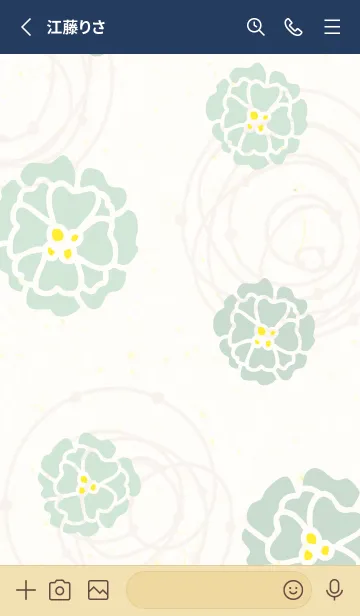 [LINE着せ替え] くすみカラー 波紋 花6の画像2