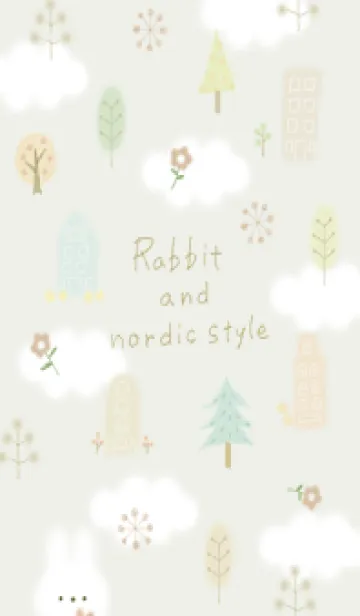 [LINE着せ替え] green♡Rabbit and nordic style07_1の画像1