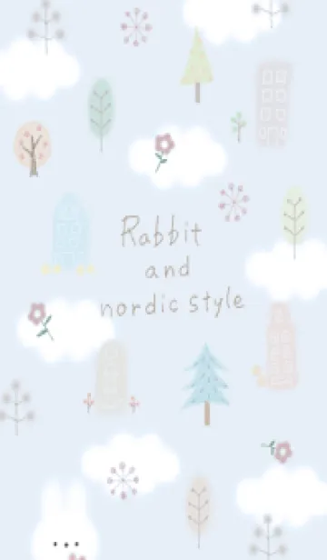 [LINE着せ替え] blue♡Rabbit and nordic style15_1の画像1