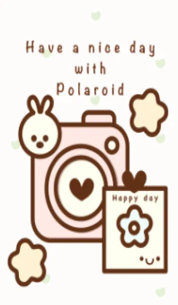 [LINE着せ替え] Happy pastel polaroid 9の画像1