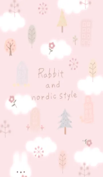 [LINE着せ替え] pink♡Rabbit and nordic style10_1の画像1