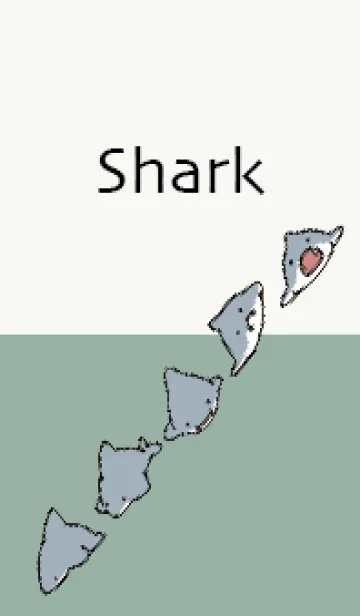 [LINE着せ替え] ベージュとカーキ : サメ着せ替え.の画像1