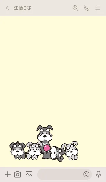 [LINE着せ替え] シュナウザー犬ロッキーと仲間たち 仔犬の画像2