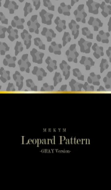 [LINE着せ替え] Leopard Pattern - BLACK GRAY 35の画像1
