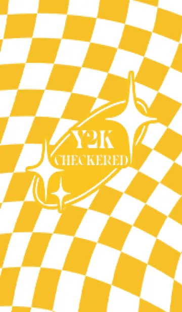 [LINE着せ替え] ✦ Y2K CHECKERED ✦ 03 ORANGE 2 ✦の画像1