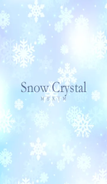 [LINE着せ替え] SnowCrystal-BLUE 6の画像1