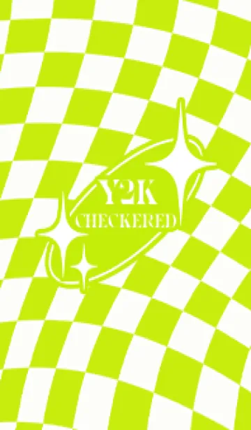 [LINE着せ替え] ✦ Y2K CHECKERED ✦ 03 GREEN 1 ✦の画像1