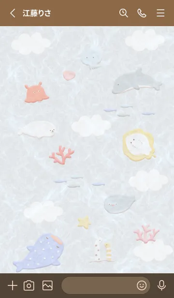 [LINE着せ替え] pinkbrown♡happy sea08_1の画像2