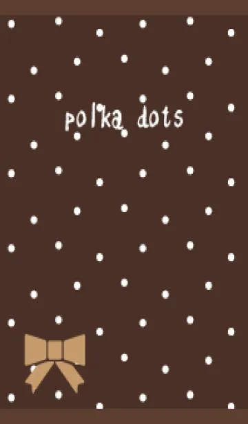 [LINE着せ替え] かわいい水玉 茶色の画像1