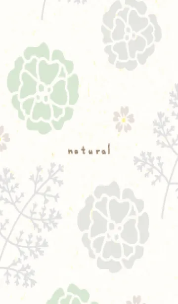 [LINE着せ替え] 花とグレーの葉26の画像1