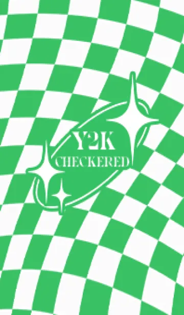 [LINE着せ替え] ✦ Y2K CHECKERED ✦ 03 GREEN 2 ✦の画像1