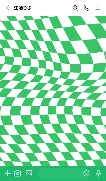 [LINE着せ替え] ✦ Y2K CHECKERED ✦ 03 GREEN 2 ✦の画像2