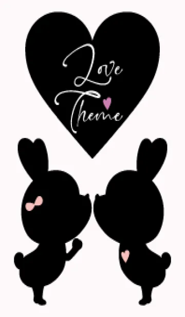 [LINE着せ替え] LOVE THEME Black & Pink.21の画像1