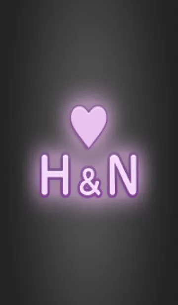 [LINE着せ替え] INITIAL NEON - H & N -の画像1