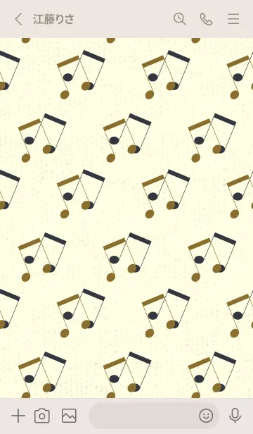 [LINE着せ替え] 2連符柄  ゴールデンオーカーの画像2