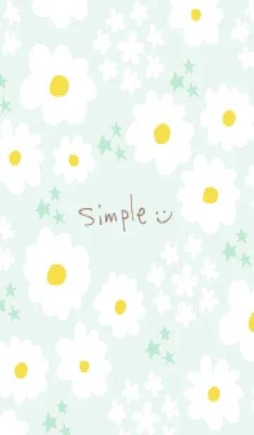 [LINE着せ替え] 白い花と星23の画像1