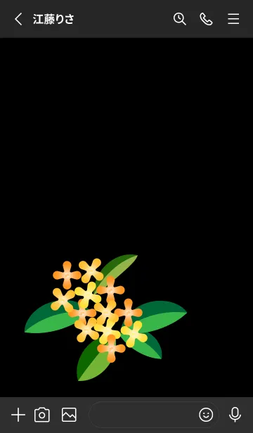 [LINE着せ替え] 金木犀 黒色の画像2