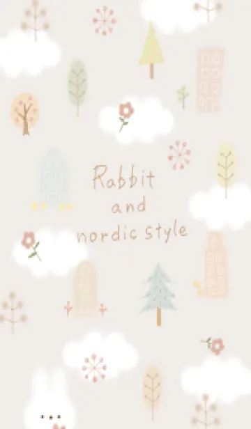 [LINE着せ替え] brown♡Rabbit and nordic style03_1の画像1