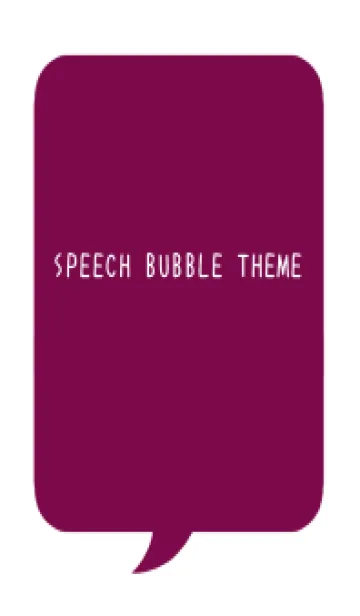 [LINE着せ替え] コミック風カラー吹出/ワインレッド/白の画像1