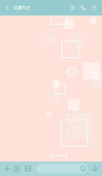 [LINE着せ替え] おしゃれ 四角 白2の画像2