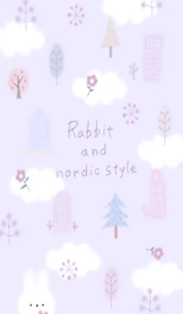 [LINE着せ替え] purple♡Rabbit and nordic style12_1の画像1