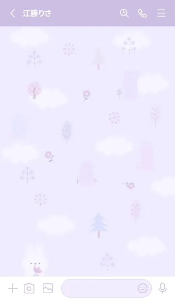 [LINE着せ替え] purple♡Rabbit and nordic style12_1の画像2