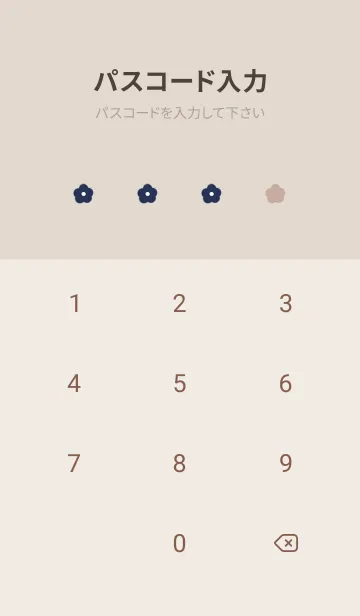 [LINE着せ替え] ベージュ。ネイビー。お花。の画像4