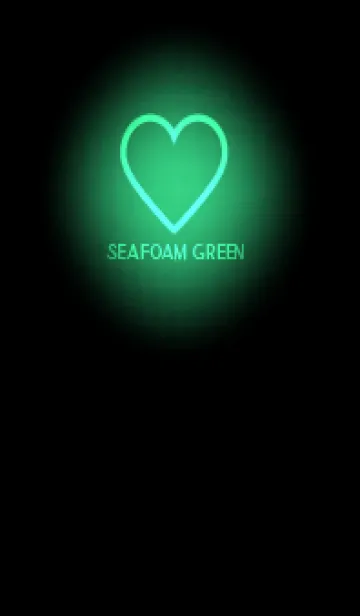 [LINE着せ替え] Seafoam Green Neon Theme V5 (JP)の画像1
