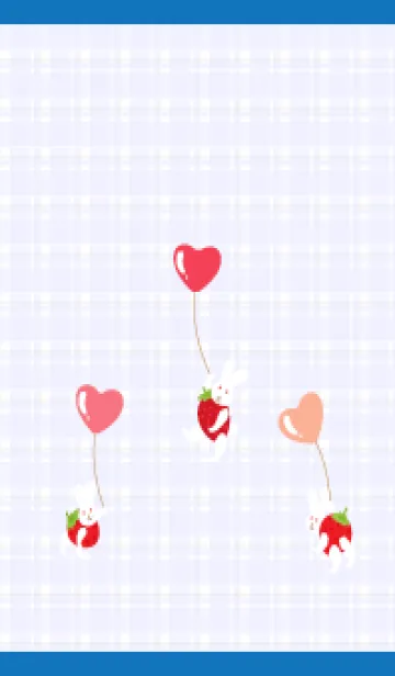 [LINE着せ替え] 風船とうさぎ 白と青の画像1